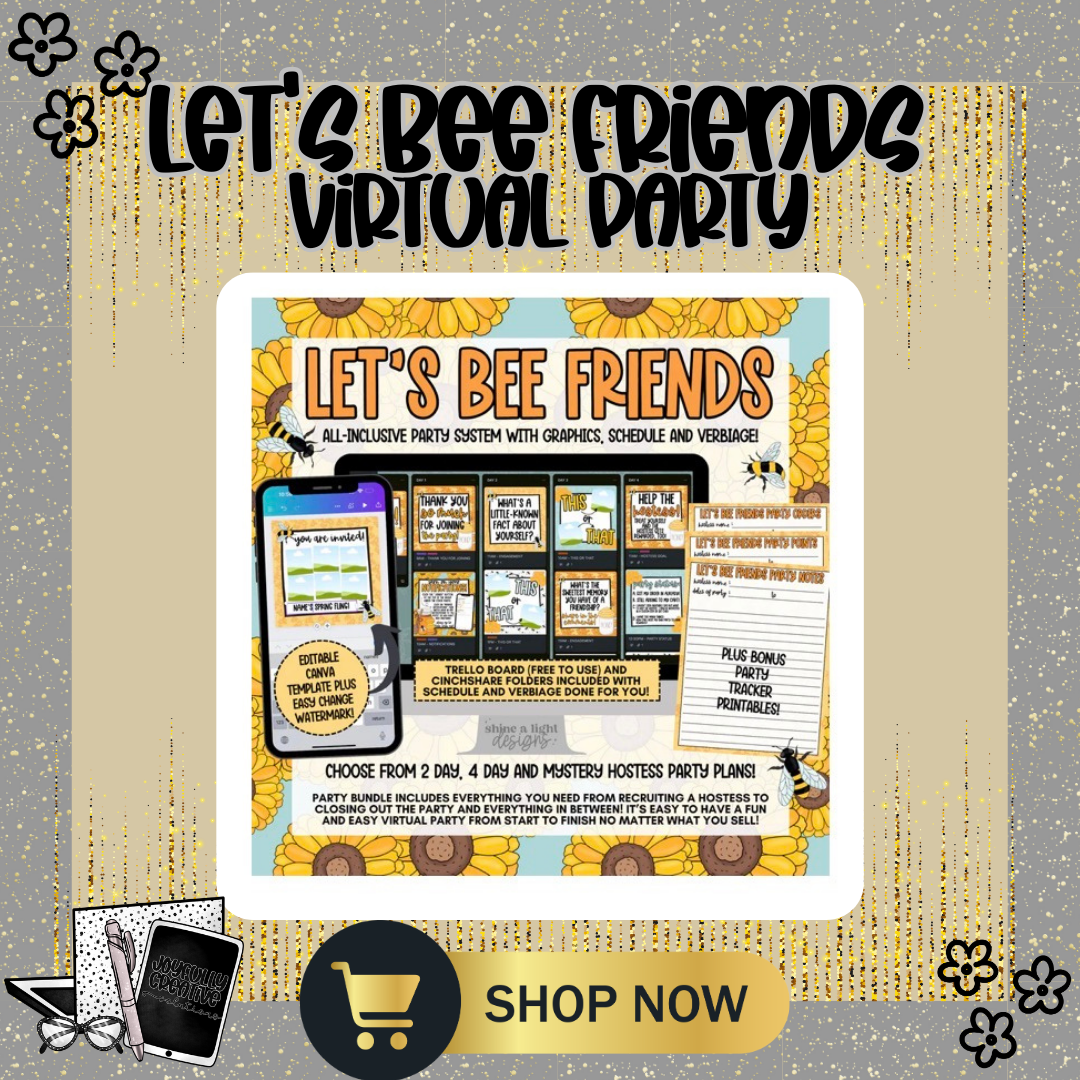 Let’s Bee Friends Themed Virtual Party