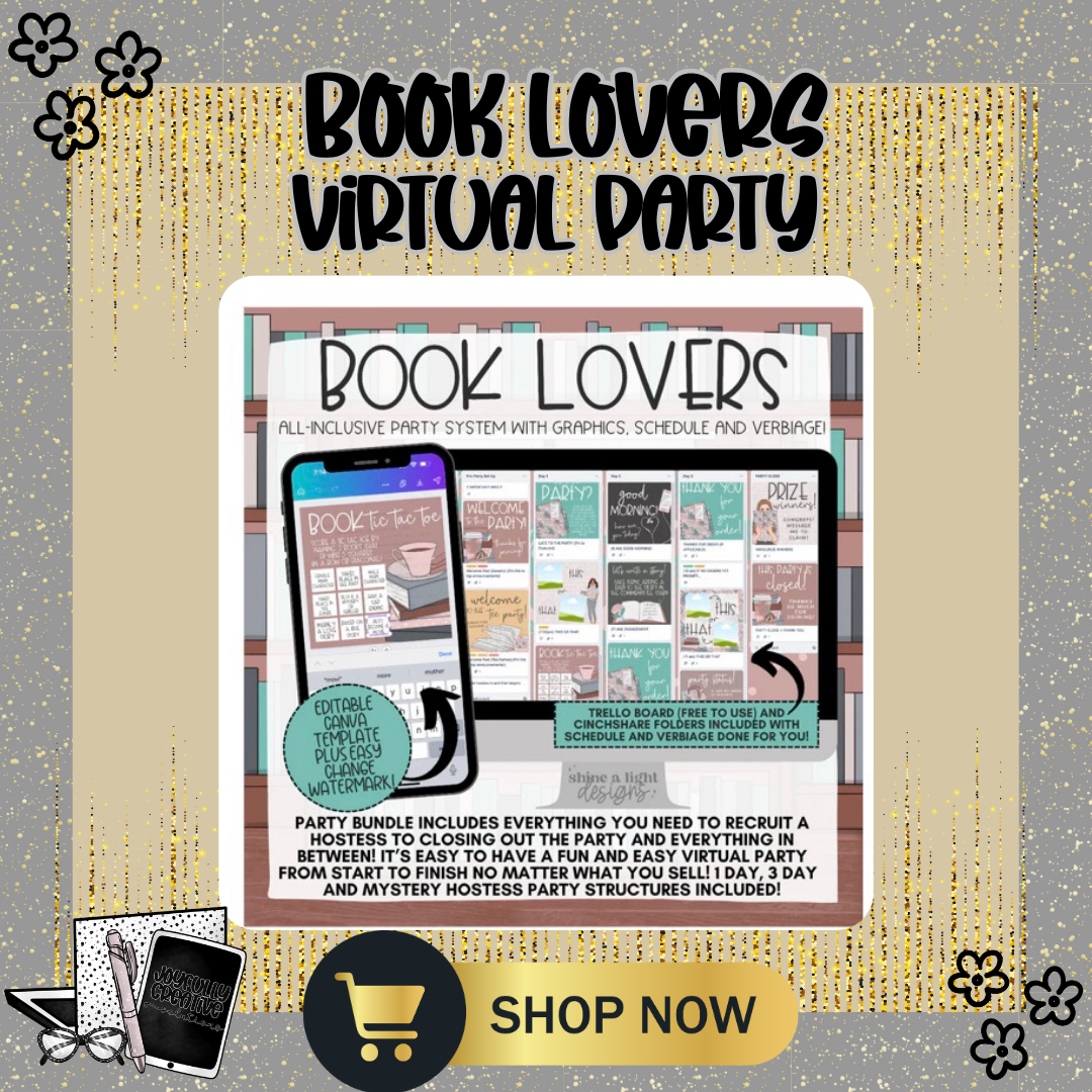 Book Lovers Themed Virtual Party