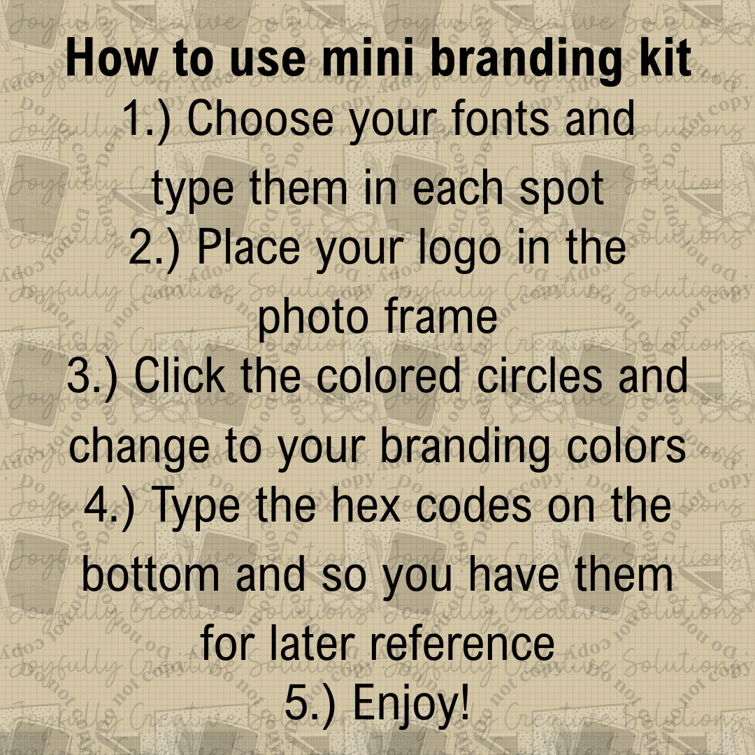 Mini Branding Kit Freebie