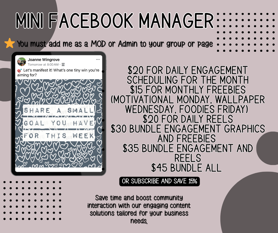 Mini Facebook Manager