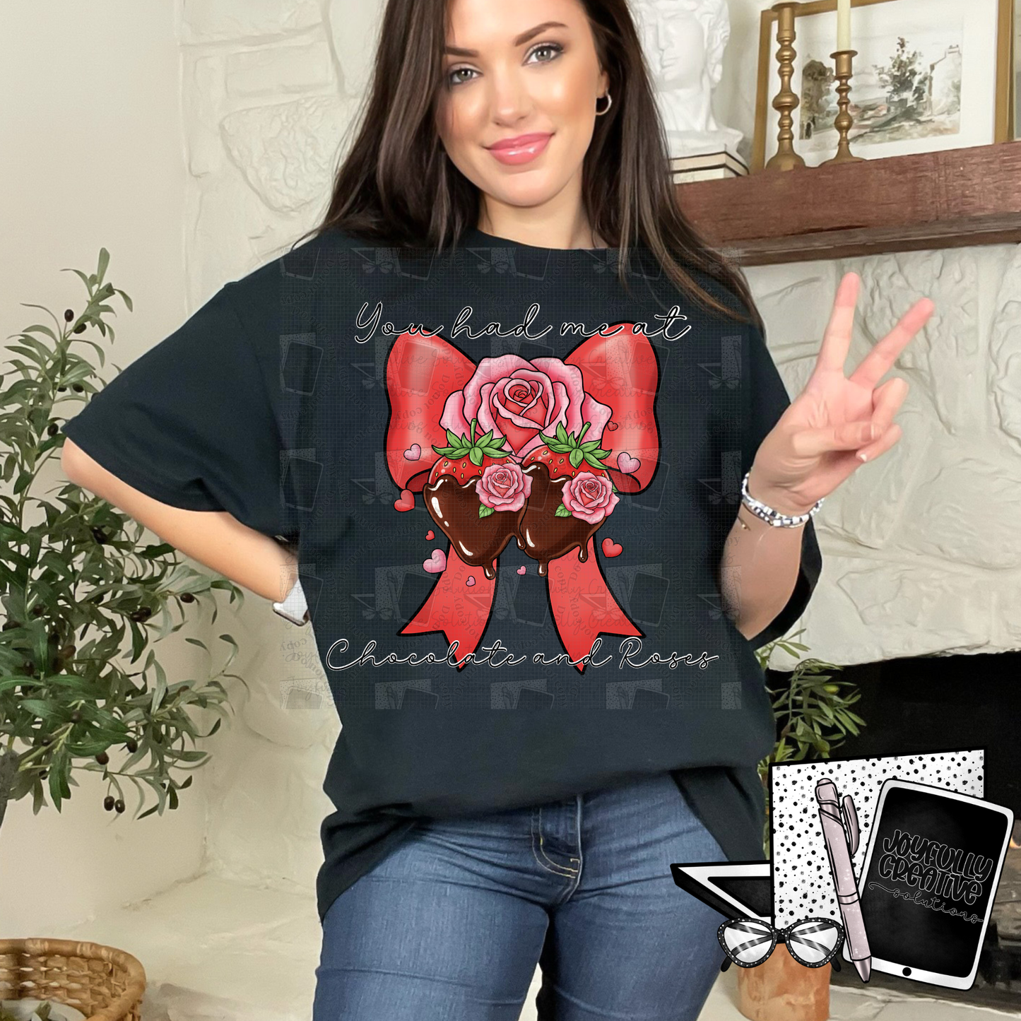 You Had Me at Chocolate and Roses Digital Design