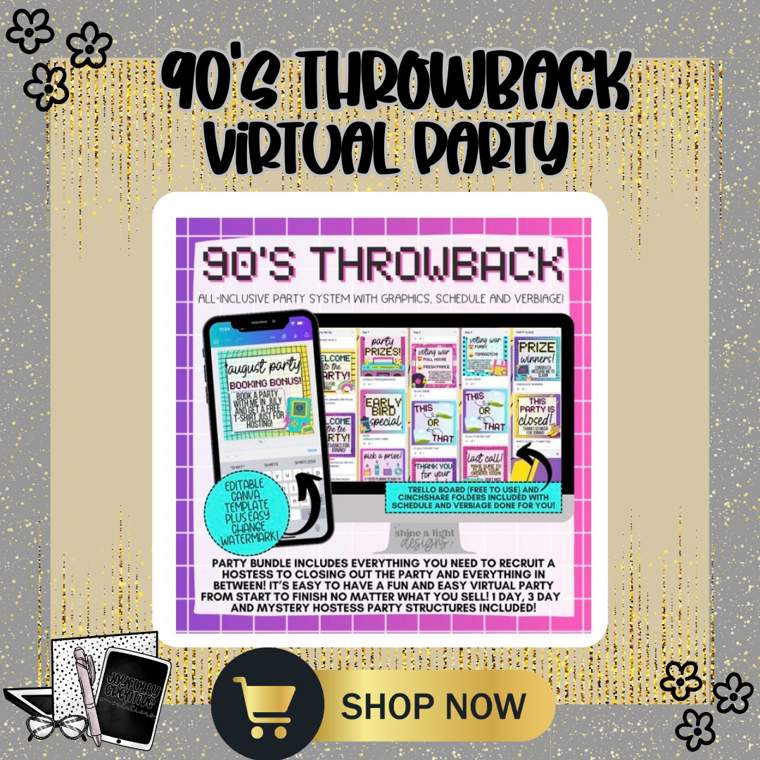 90’s Throwback Themed Virtual Party