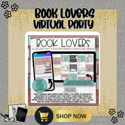 Book Lovers Themed Virtual Party