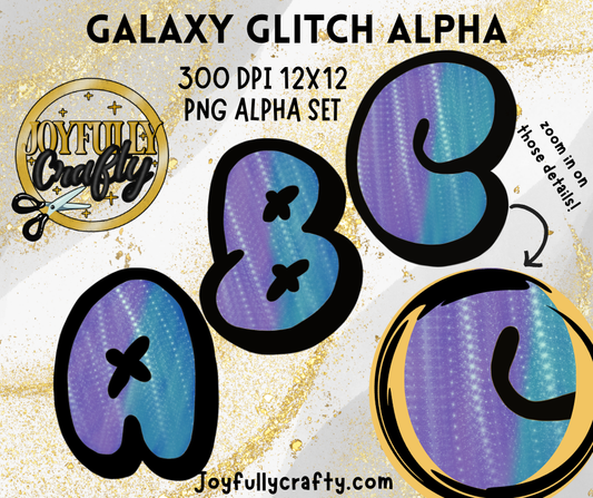 Galaxy Glitch Alpha Digital Design