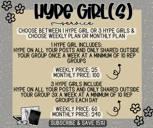 Facebook Group Hype Girl(s) Services