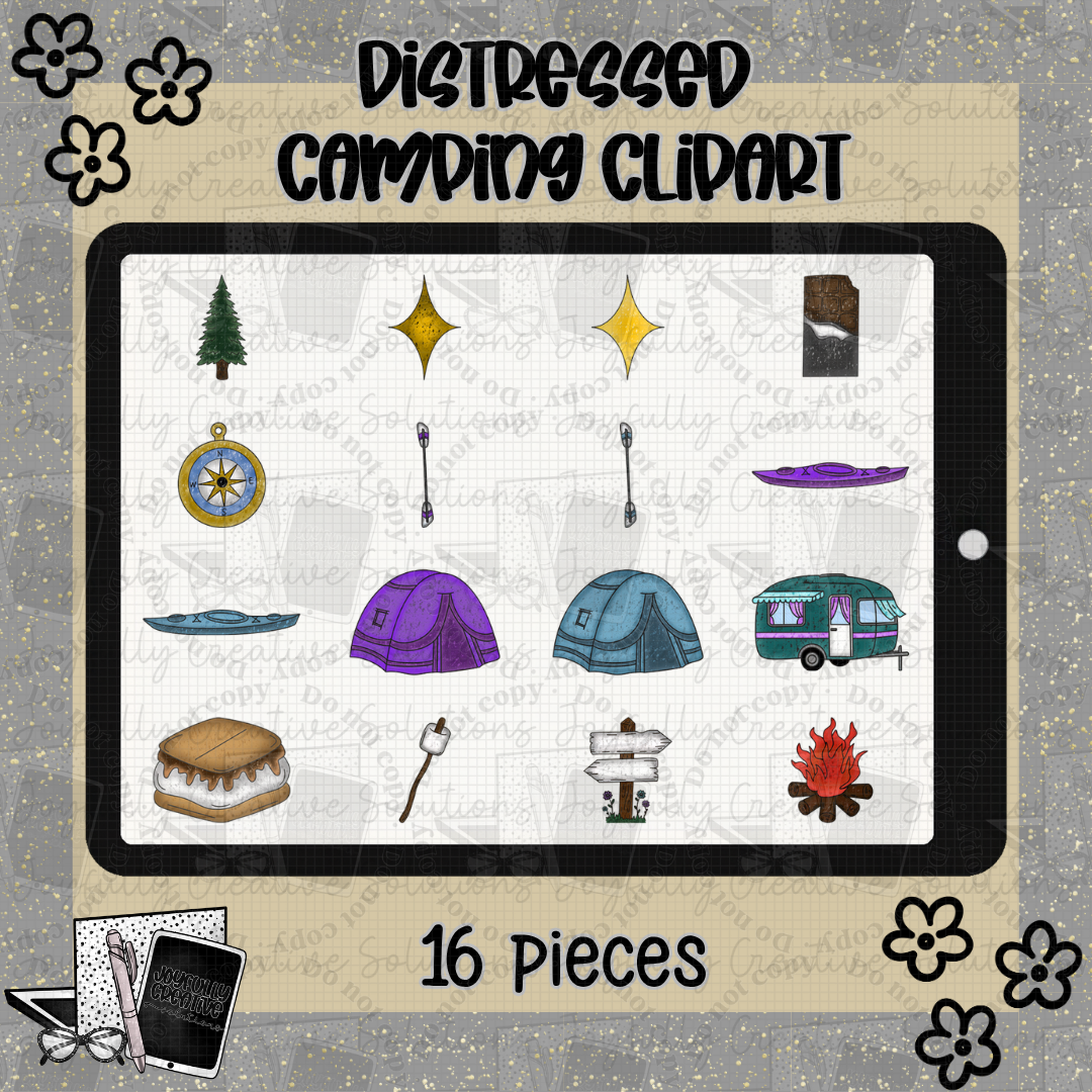 Distressed Camping Clipart