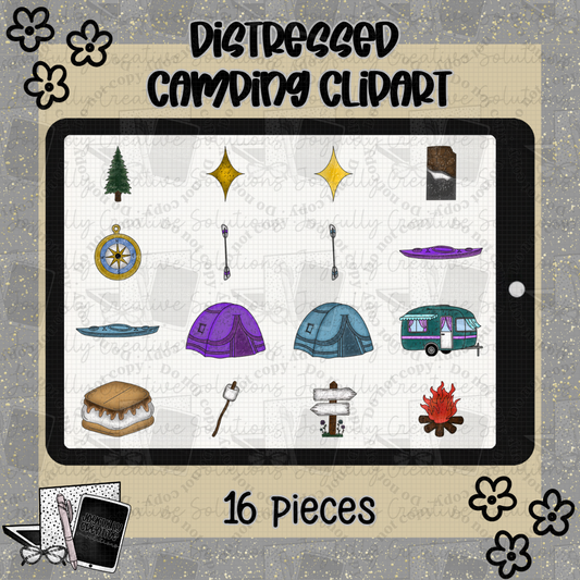 Distressed Camping Clipart