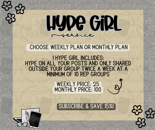 Facebook Group Hype Girl Services