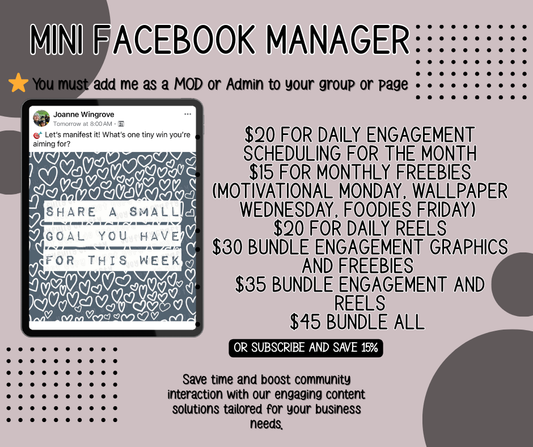 Mini Facebook Manager