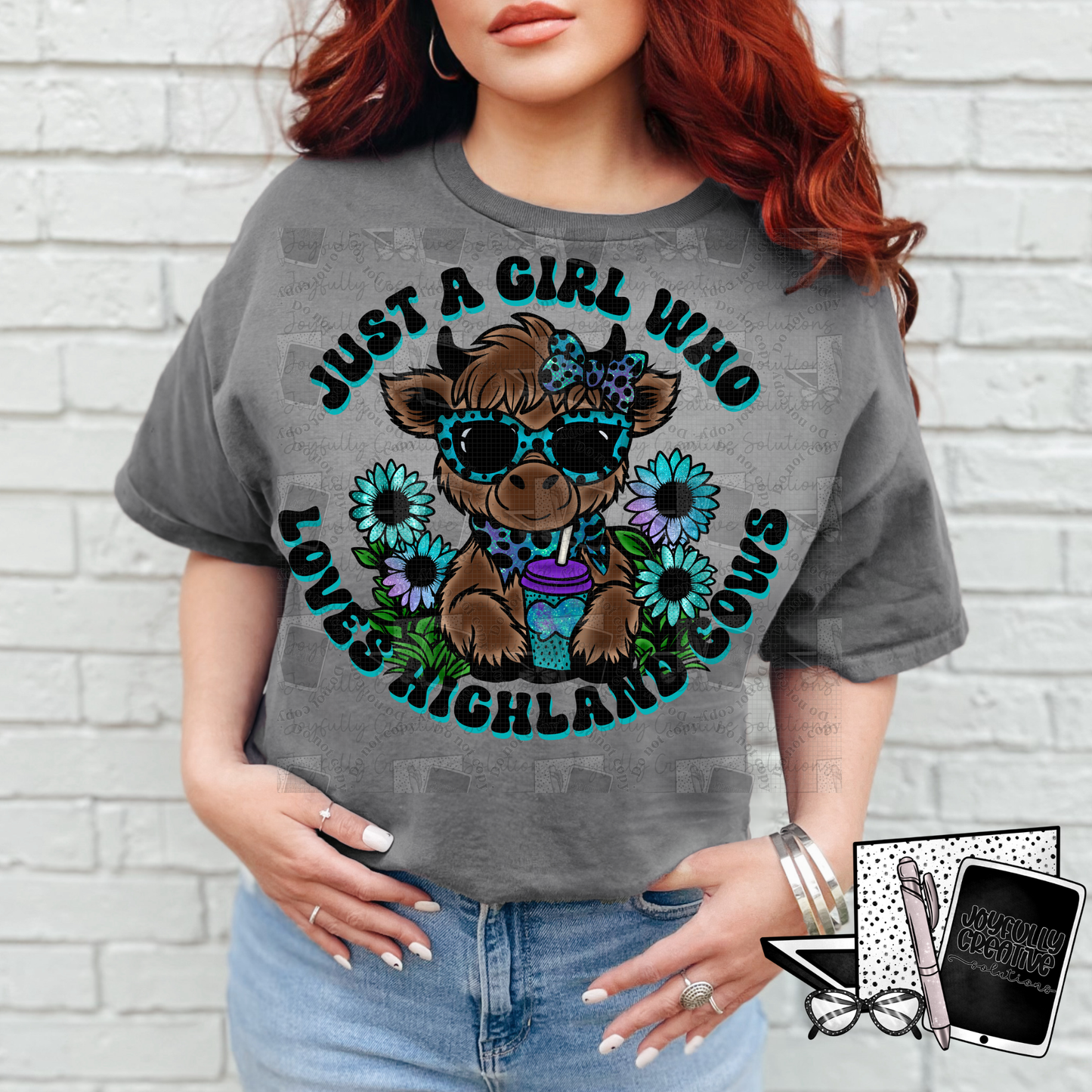 Just a Girl Who Loves Highland Cows Digital Design