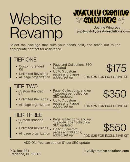 Custom Website Revamp Packages