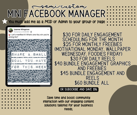 Semi-Customized Mini Facebook Manager